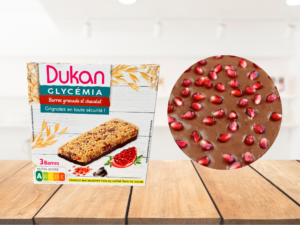 Dukan barres grenade et chocolat            Glycémia (3x30g l’unité)