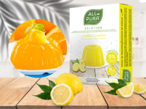 Gélatine de citron jaune 0% sucre 0% MG – 2 sachets de 15 g – ALL PURA